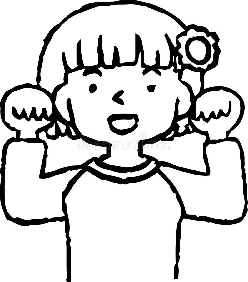 Monochrome Illustration of women of various ages royalty free illustration