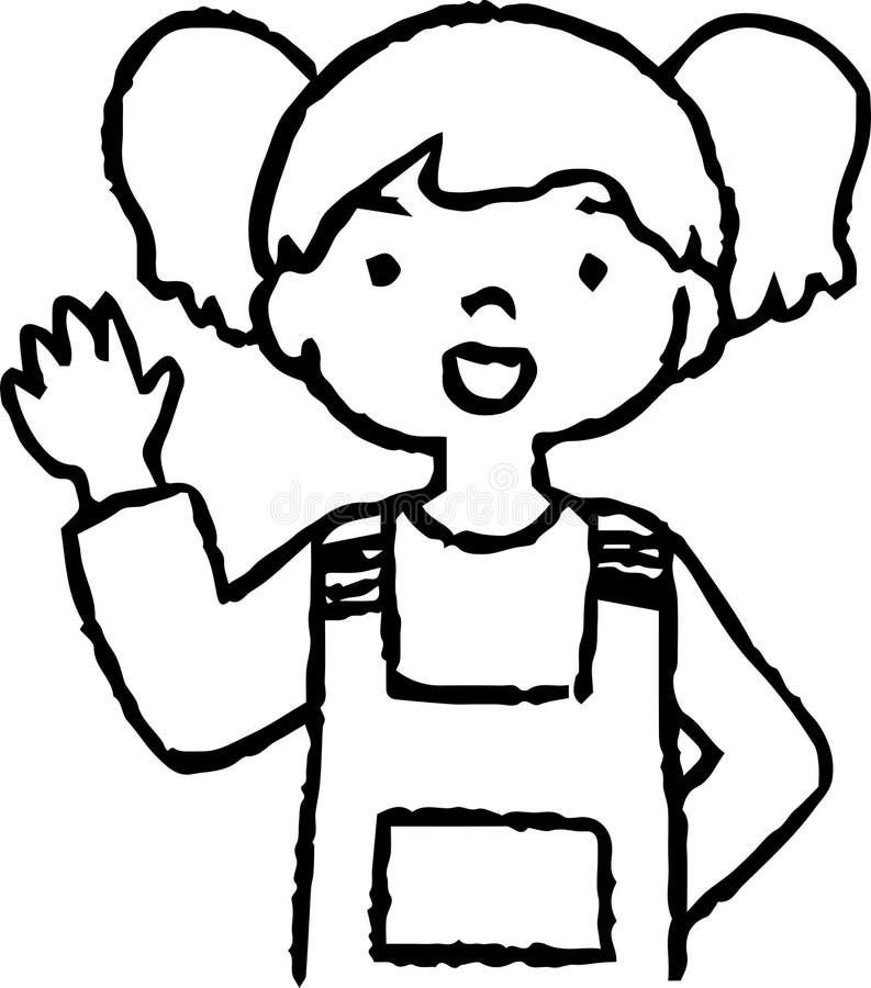 Monochrome Illustration of women of various ages stock illustration