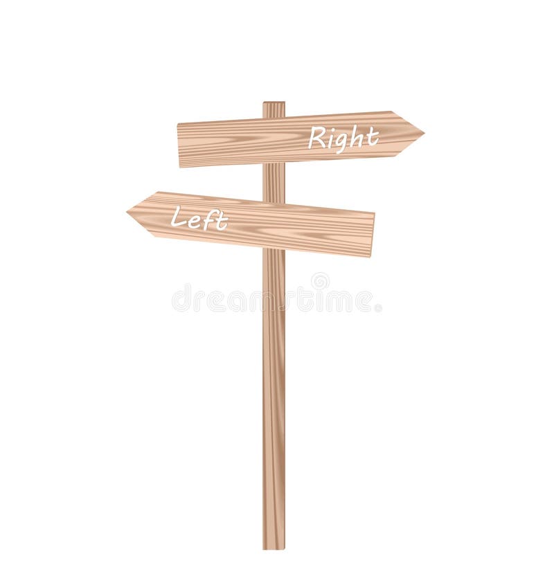 Illustration of wood traffic sign