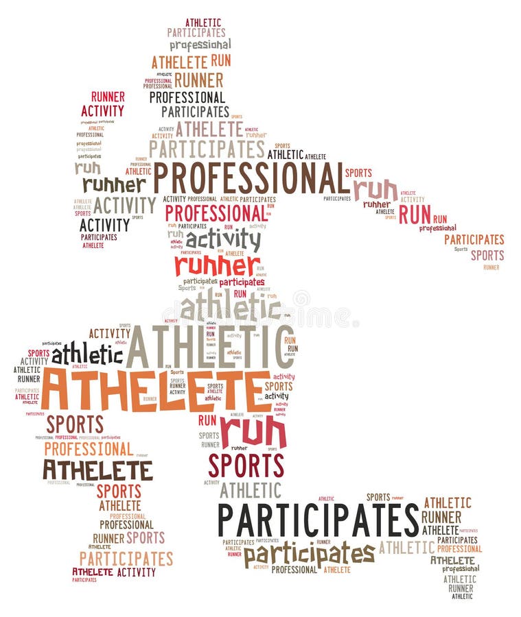 Illustration word of Athlete