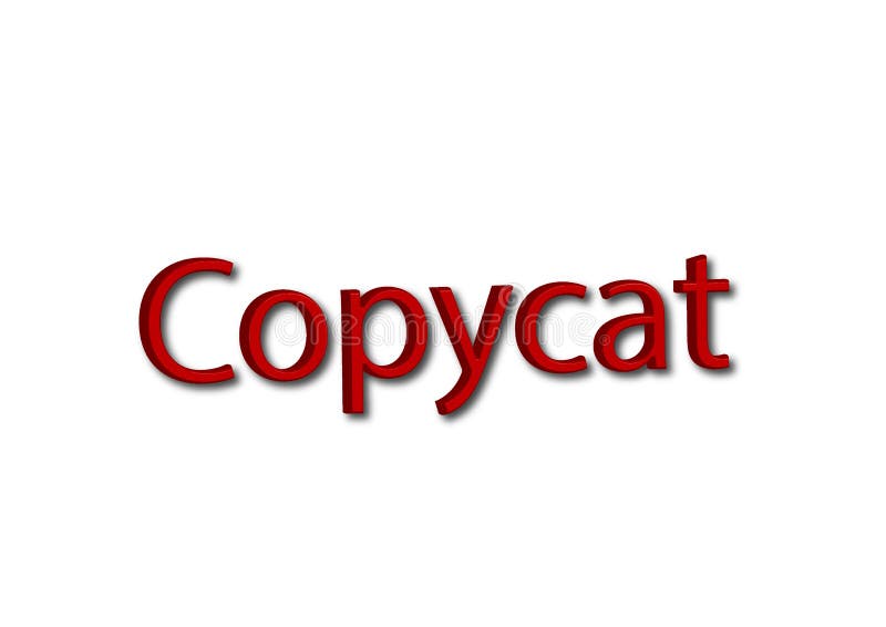 Illustration, write copycat isolated in a white background