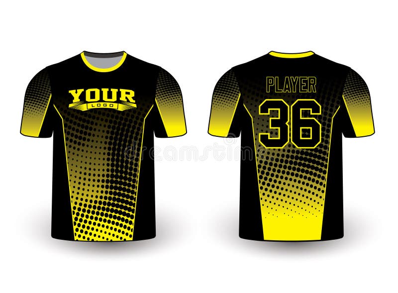 Yellow and Black Sports Jersey Stock Vector - Illustration of artwork ...