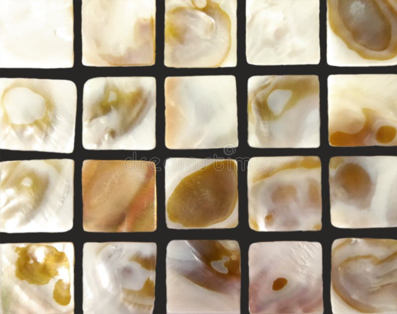 Illustration with Yellow and Brown, Marble Spots. Square Marble