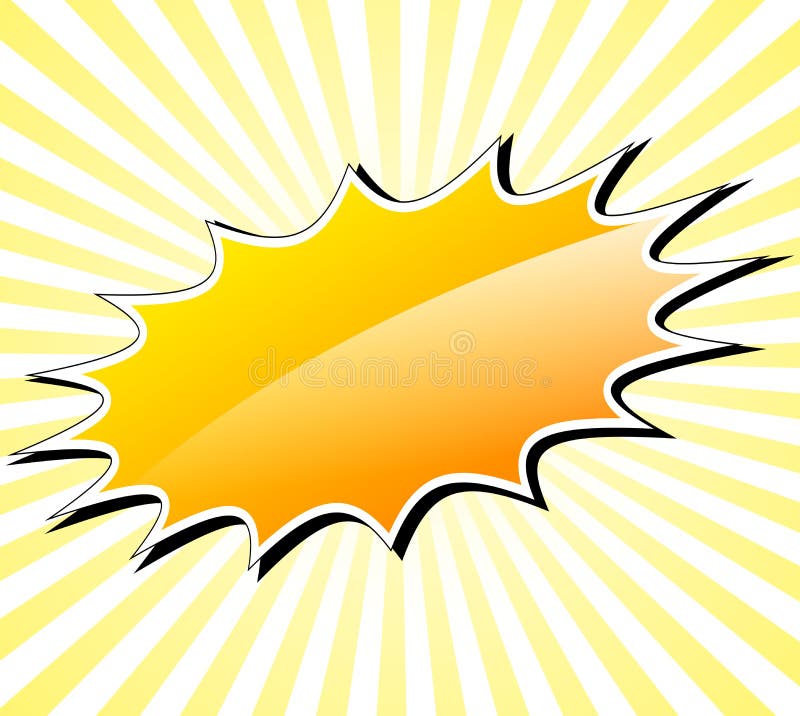 Yellow starburst background vector illustration