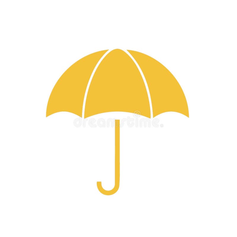 Illustration of a Yellow Umbrella for Backgrounds and Wallpapers Stock