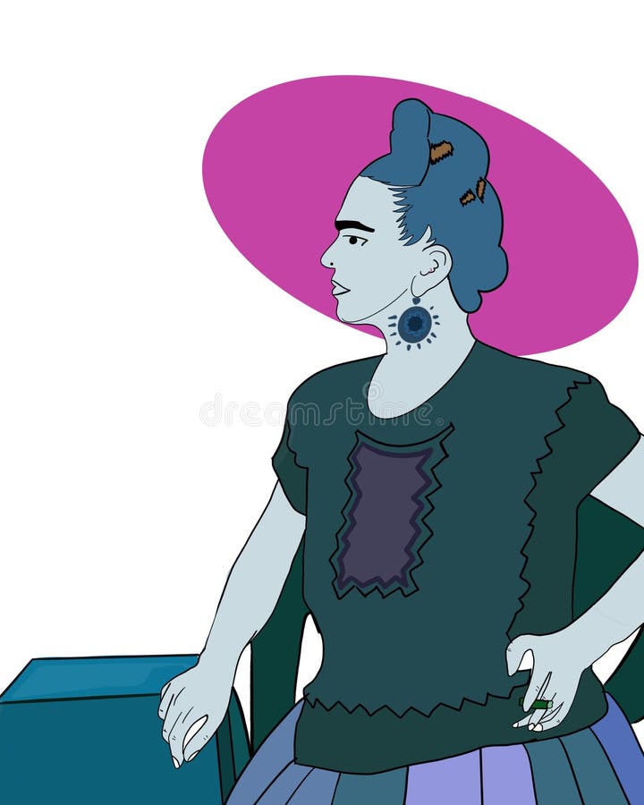 Illustration of Young Beautiful Latin America Woman with a Traditional ...