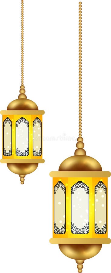Illustration élégante du vecteur de lanterne islamique suspendu pour l'Aïd du Ramadan et décorations festives illustration de vecteur