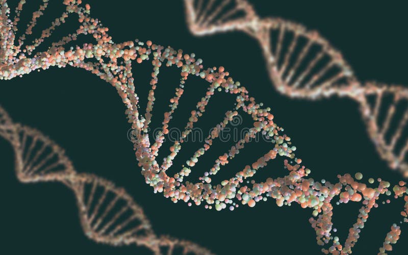 illustrationen för dna 3d framför strukturen illustrationen för dna 3d framför strukturen