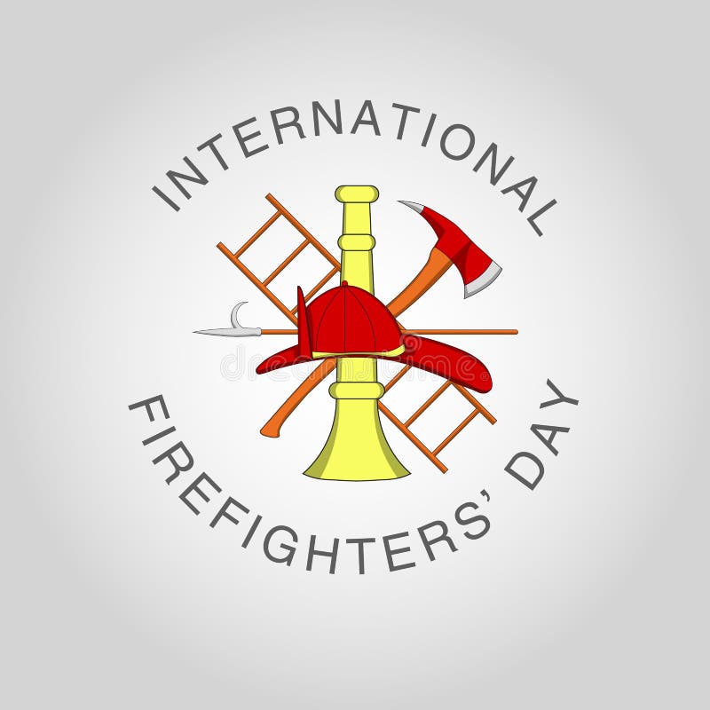 Illustrationen för internationell brandman`-dag på kan 4