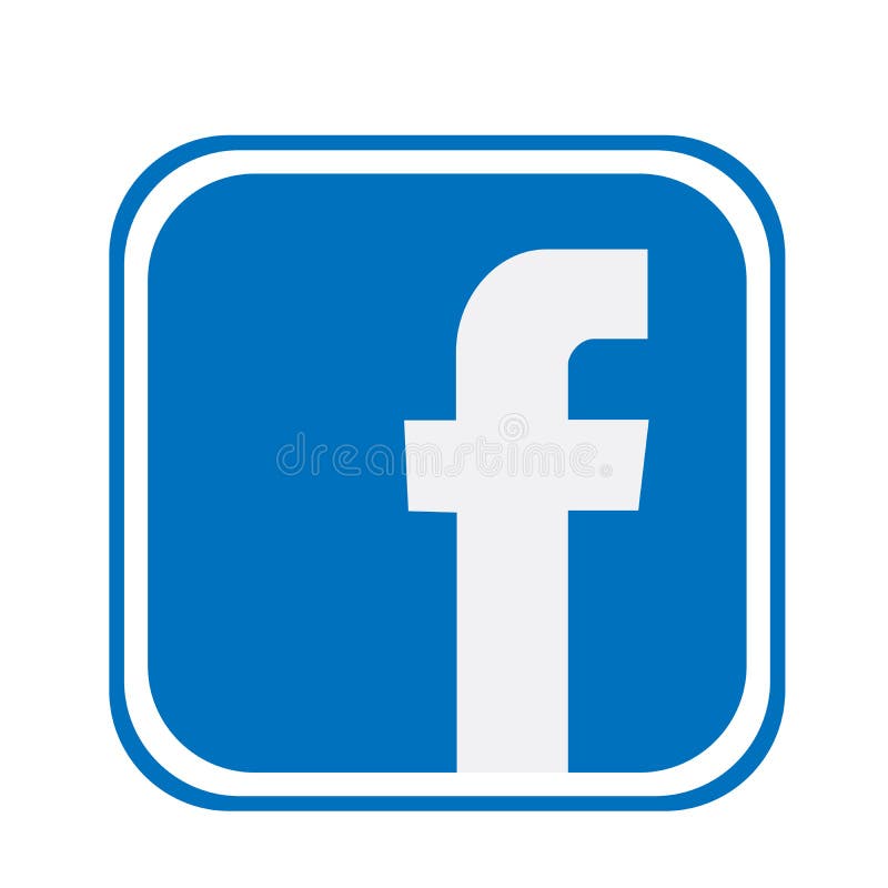 Illustrationer för vektor för Facebook logosymbol på vit bakgrund vektor illustrationer
