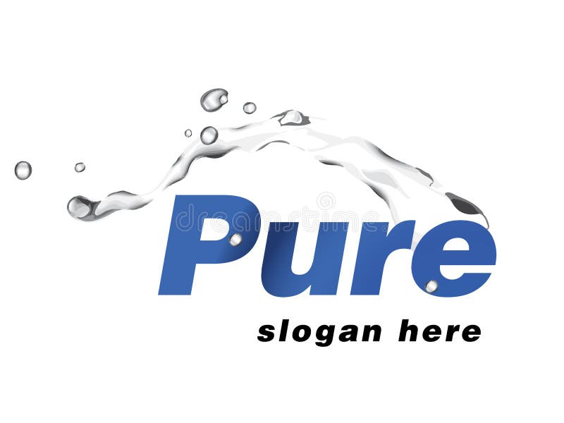 Vector illustration of logo design for water physiotherapy company. Slogan icon vectors