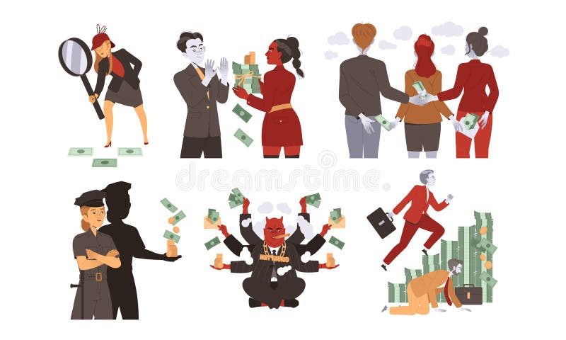 Illustrations in Business and Finance Achieving Success, Crafting Strategy, and Enhancing Teamwork vector illustration