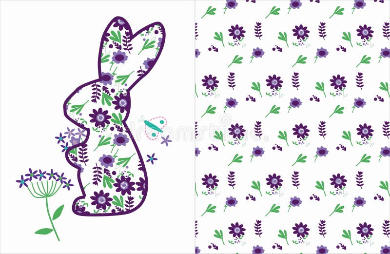 Cute Bunny Print Vector Art Stock Vector Illustration of fashion