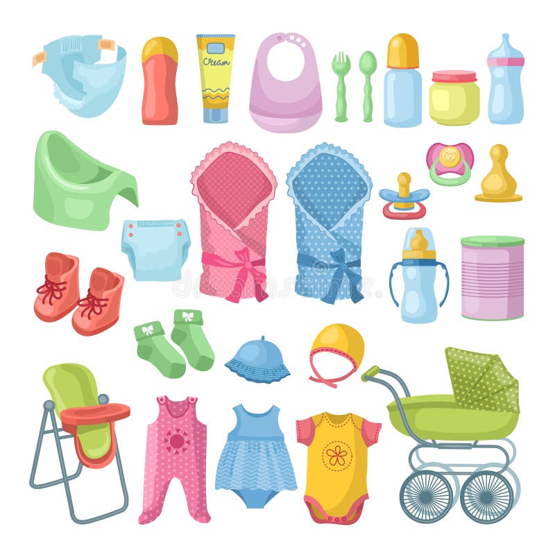 Illustrations Set of Newborn Stuff. Different Pictures Set in Cartoon Style Stock Vector - Illustration of graphic, background: 103011461 Illustrations Set of Newborn Stuff. Different Pictures Set in Cartoon Style Stock Vector - Illustration of graphic, background: 103011461