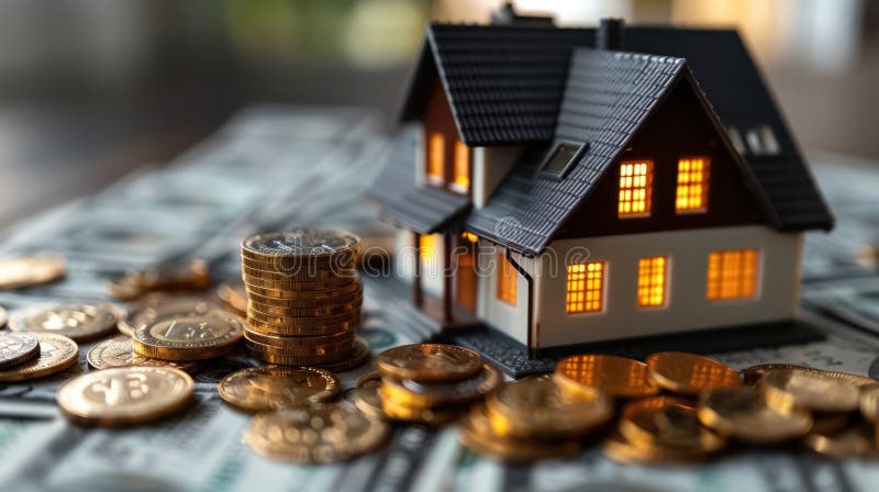 An illustrative concept of the housing market vector illustratie