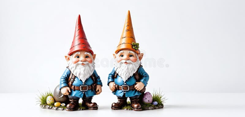 Illustrative depiction of easter gnome, cute gnomes, dwarf with easter eggs easter gnomes, cute gnomes, dwarf with easter eggs vector illustration