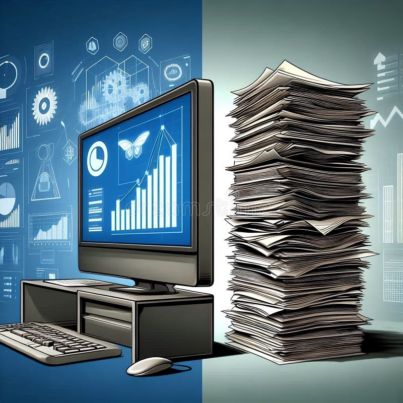 An illustrative depiction of a software operating on a computer screen vector illustration