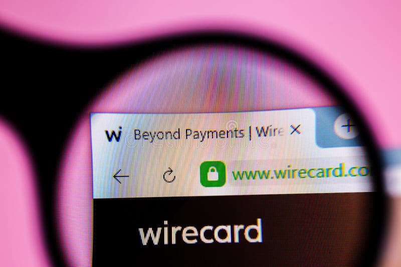 Tashkent, Uzbekistan, May 15, 2020: Illustrative Editorial of Wirecard website homepage. Wirecard logo visible on display screen