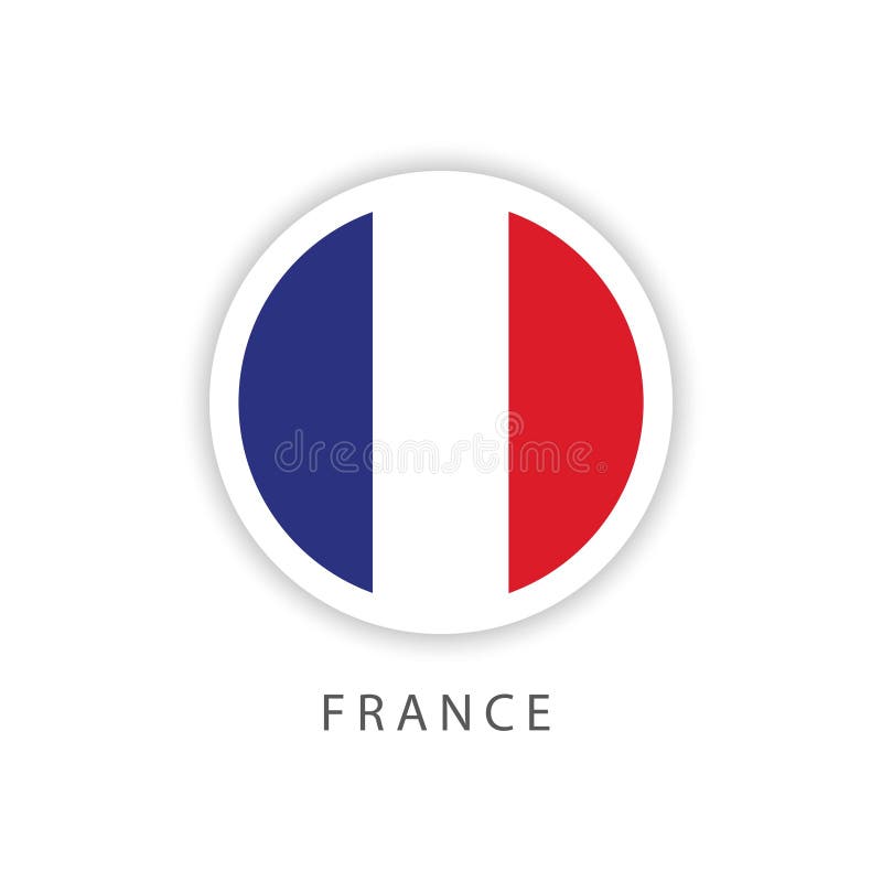 Illustratore di progettazione del modello di vettore della bandiera del bottone della Francia royalty illustrazione gratis Illustratore di progettazione del modello di vettore della bandiera del bottone della Francia royalty illustrazione gratis