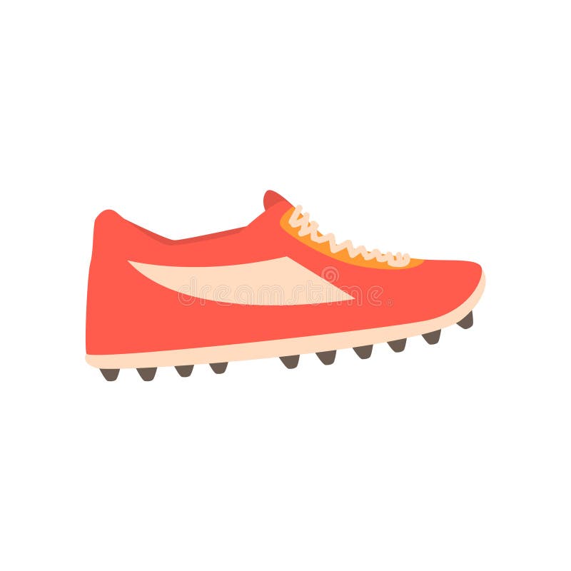 Illustrazione appuntita rossa di vettore del fumetto della scarpa di calcio royalty illustrazione gratis Illustrazione appuntita rossa di vettore del fumetto della scarpa di calcio royalty illustrazione gratis