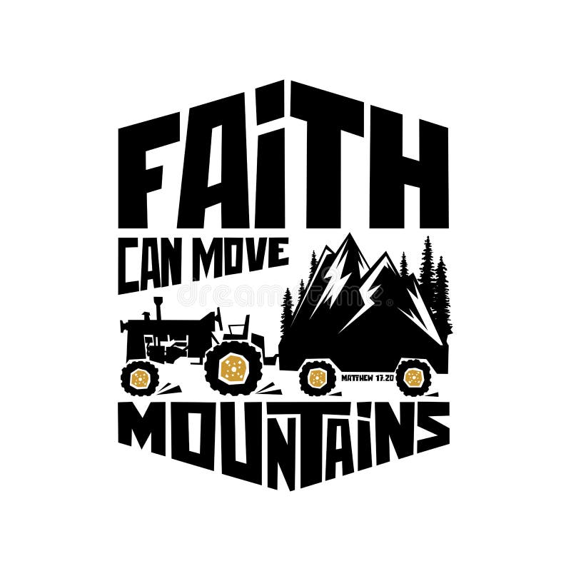 Biblical illustration. Christian art. Faith can move mountains. Biblical illustration. Christian art. Faith can move mountains.