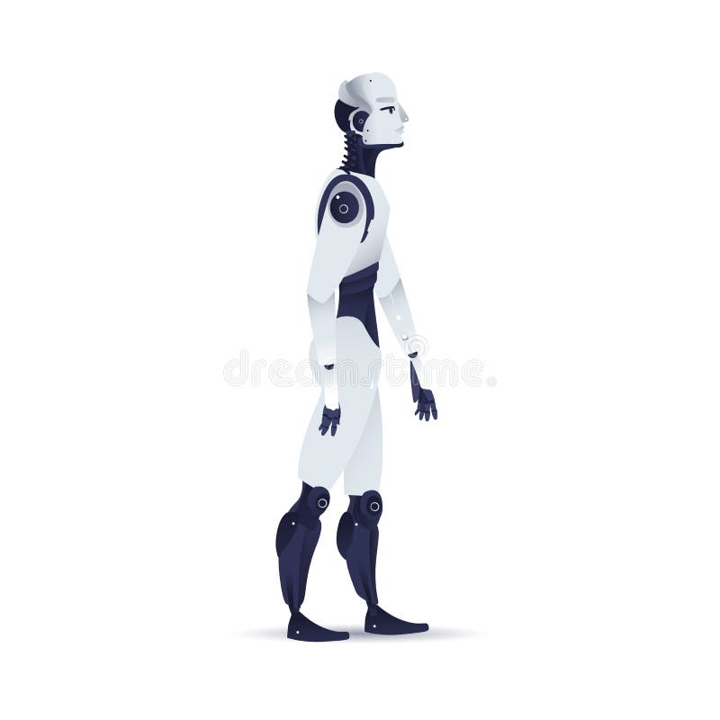 Illustrazione cibernetica di vettore dell'organismo del robot per il concetto di intelligenza artificiale royalty illustrazione gratis Illustrazione cibernetica di vettore dell'organismo del robot per il concetto di intelligenza artificiale royalty illustrazione gratis