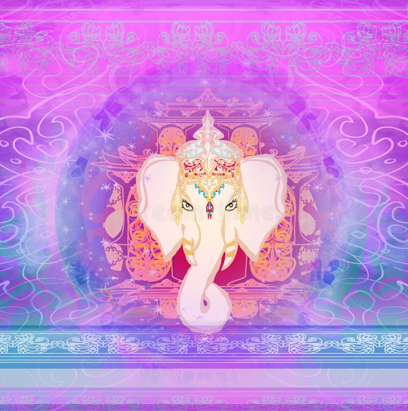 Illustrazione creativa di Lord Ganesha indù illustrazione vettoriale Illustrazione creativa di Lord Ganesha indù illustrazione vettoriale