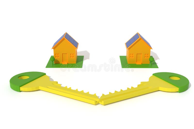 Illustrazione 3d. case di plastica royalty illustrazione gratis