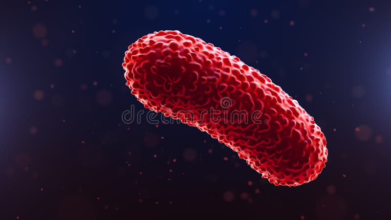 Illustrazione 3d dei batteri Priorità bassa medica illustrazione di stock