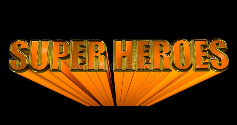 illustrazione 3D del Super Heroes di parola su fondo nero rappresentazione 3d illustrazione vettoriale illustrazione 3D del Super Heroes di parola su fondo nero rappresentazione 3d illustrazione vettoriale