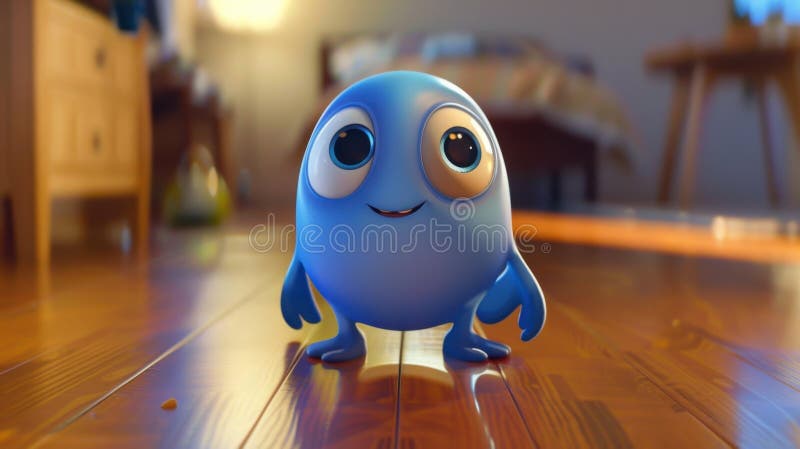 Illustrazione 3d di un carattere di vignetta. un personaggio di una vignetta. prodotto a base di