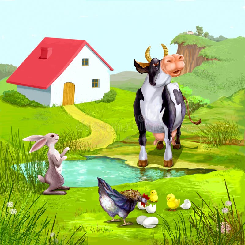 Illustrazione degli animali da allevamento
