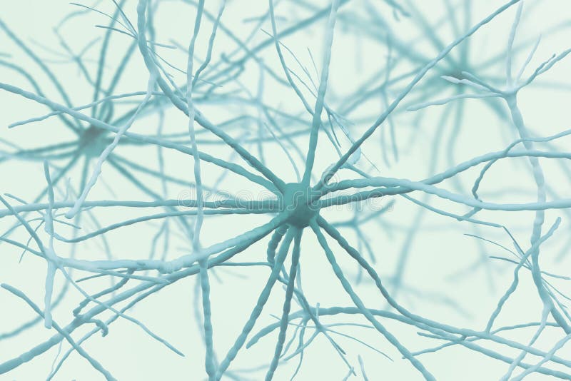 Illustrazione dei neuroni 3D Reti neurali del cervello umano illustrazione di stock Illustrazione dei neuroni 3D Reti neurali del cervello umano illustrazione di stock