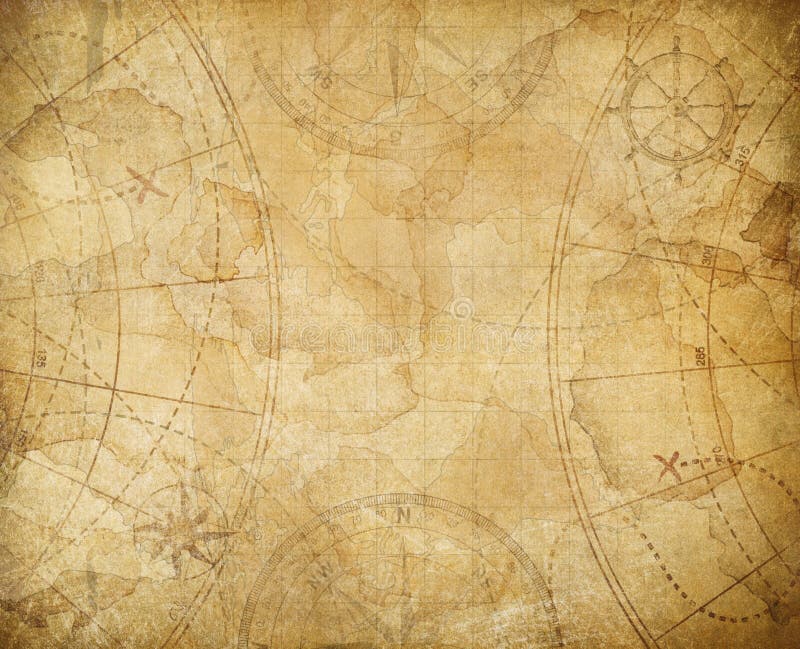 Illustrazione del fondo della mappa del tesoro dei pirati illustrazione di stock Illustrazione del fondo della mappa del tesoro dei pirati illustrazione di stock