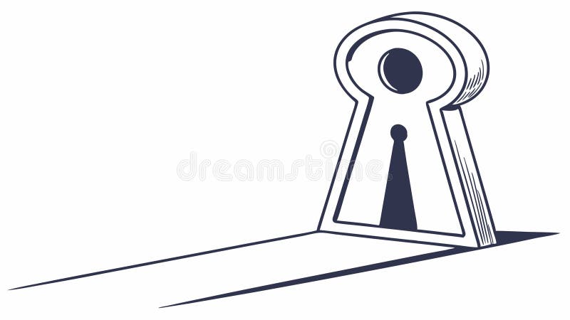Illustrazione del foro chiave accesso mistero accesso alla privacy simbolo di privacy progettazione vettoriale Generative AI illustrazione vettoriale