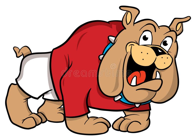 Illustrazione del fumetto del bulldog Illustrazione del fumetto del bulldog