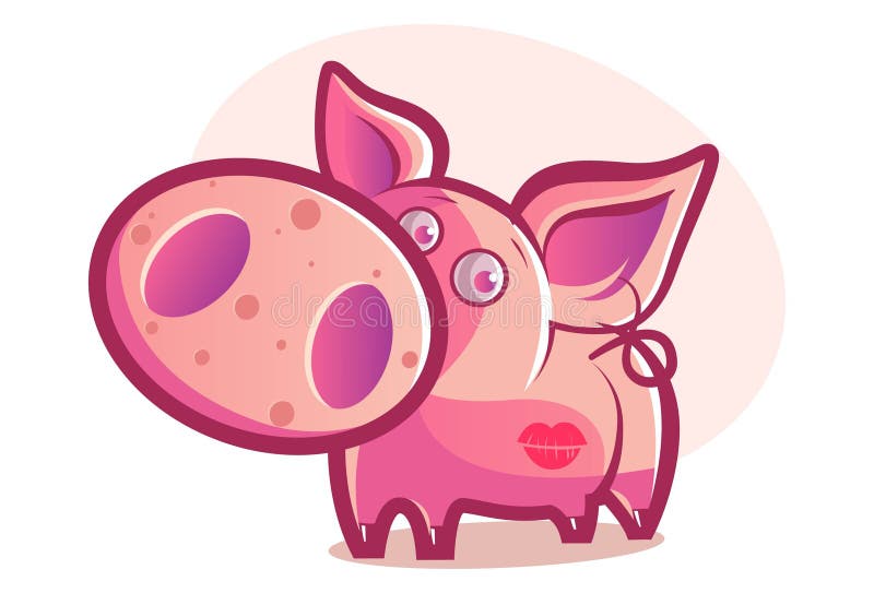 Illustrazione del fumetto di vettore del maiale