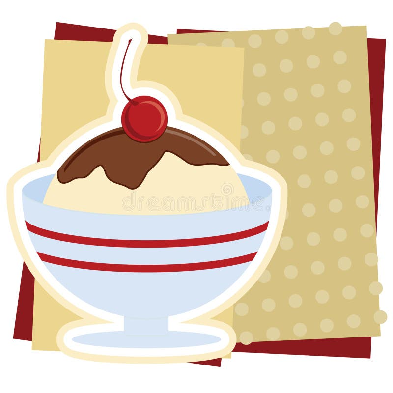 Illustrazione del parfait del gelato illustrazione di stock