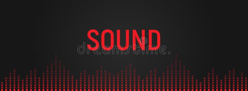 Illustrazione del riconoscimento della gamma vocale dell'equalizzatore audio. icona della colonna sonora di riproduzione musicale. illustrazione vettoriale