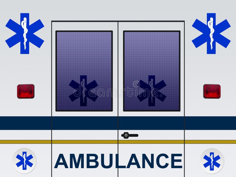 Illustrazione dell'automobile dell'ambulanza