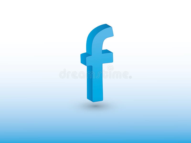 Illustrazione dell'icona di vettore di Facebook facendo uso di colore blu su fondo bianco per i media royalty illustrazione gratis Illustrazione dell'icona di vettore di Facebook facendo uso di colore blu su fondo bianco per i media royalty illustrazione gratis