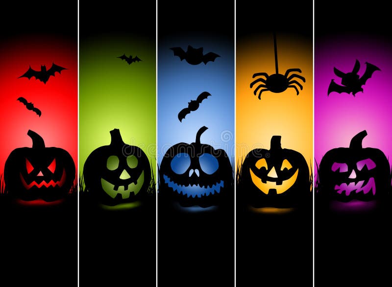 Illustrazione della cartolina d'auguri di Halloween royalty illustrazione gratis Illustrazione della cartolina d'auguri di Halloween royalty illustrazione gratis