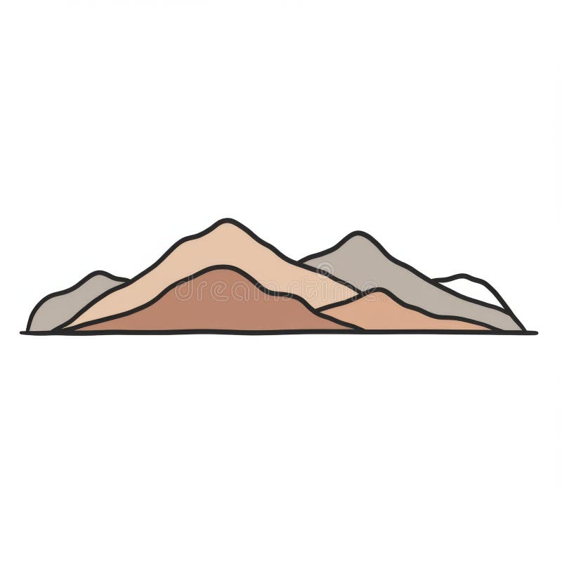 Illustrazione della gamma di montaggio in bianco e nero della Beige Brown royalty illustrazione gratis