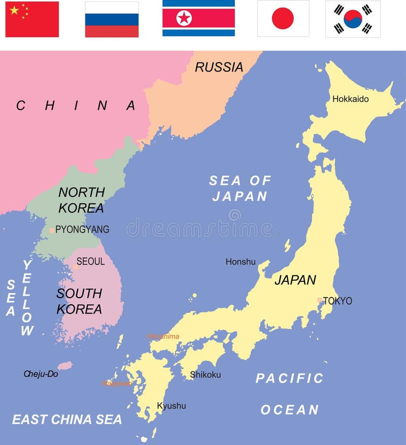 Illustrazione della mappa della Corea royalty illustrazione gratis Illustrazione della mappa della Corea royalty illustrazione gratis