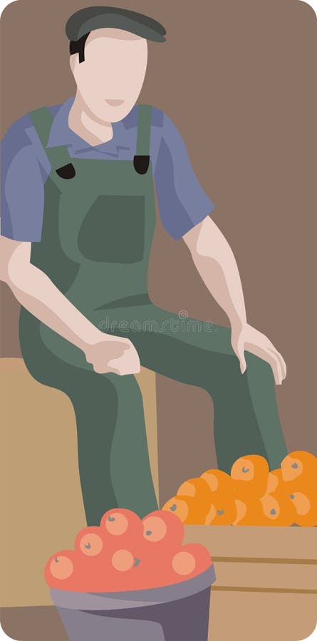 Illustrazione della raccoglitrice della frutta illustrazione vettoriale Illustrazione della raccoglitrice della frutta illustrazione vettoriale