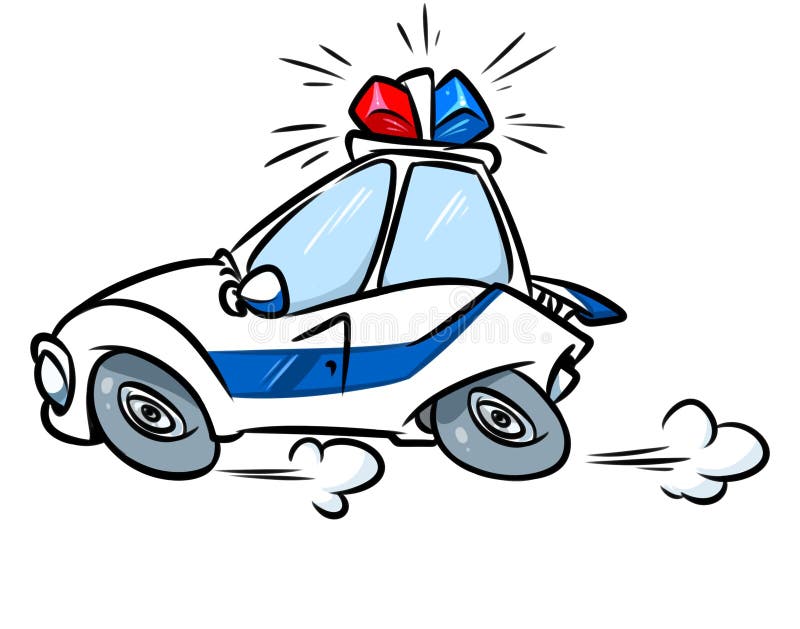 Illustrazione della sirena del volante della polizia del fumetto royalty illustrazione gratis Illustrazione della sirena del volante della polizia del fumetto royalty illustrazione gratis