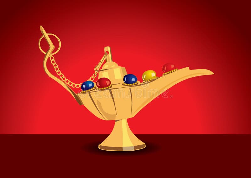 Illustrazione dettagliata dei aladdin magici illustrazione di stock Illustrazione dettagliata dei aladdin magici illustrazione di stock