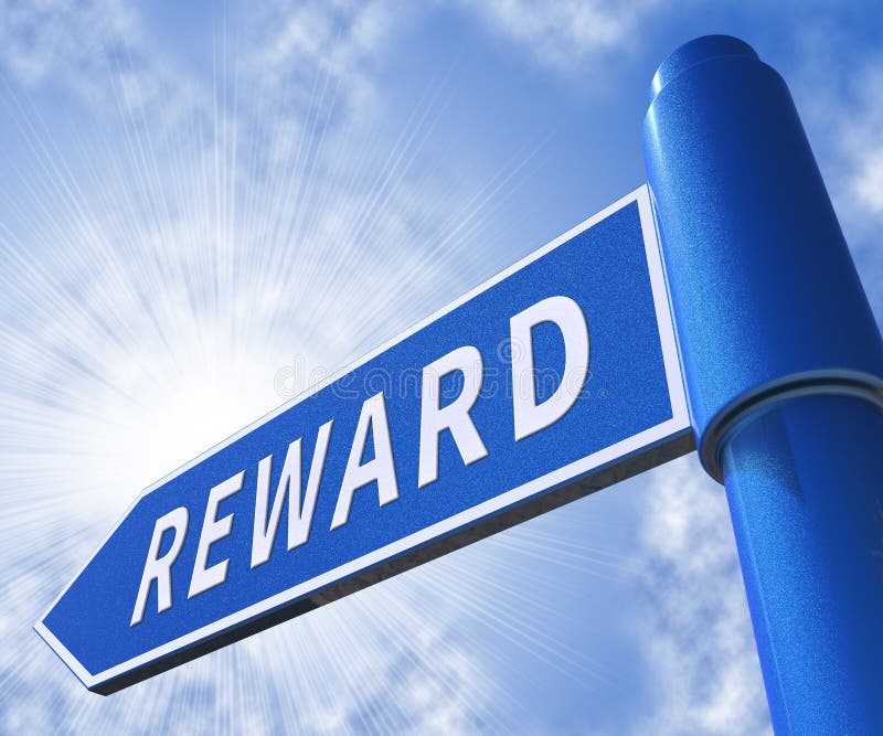 Illustrazione di beneficio accessorio 3d delle ricompense di significato del segno della ricompensa