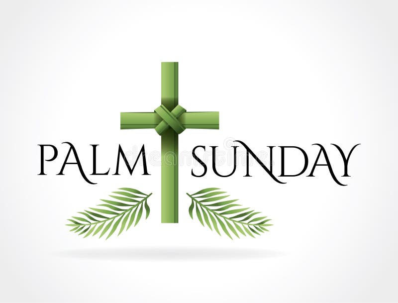 Illustrazione di Christian Palm Sunday Cross Theme