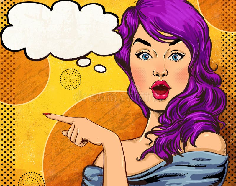 Illustrazione di Pop art della ragazza con il fumetto Ragazza di Pop art Invito del partito Cartolina d'auguri di compleanno Stel illustrazione vettoriale Illustrazione di Pop art della ragazza con il fumetto Ragazza di Pop art Invito del partito Cartolina d'auguri di compleanno Stel illustrazione vettoriale